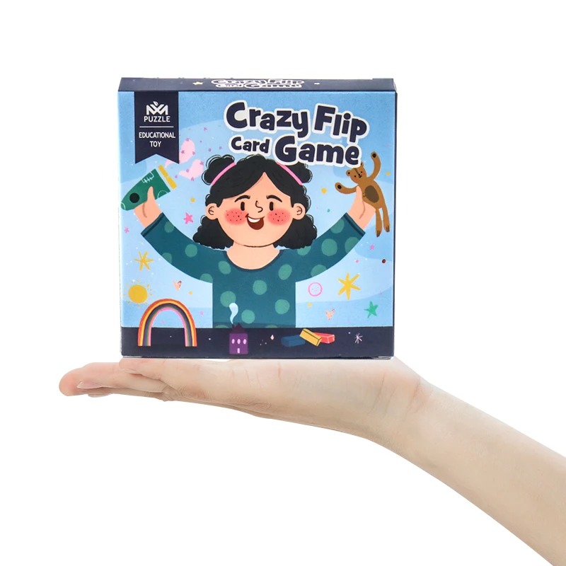 Crazy Flip Card Game, jouets d'apprentissage de cartes flash, jeux