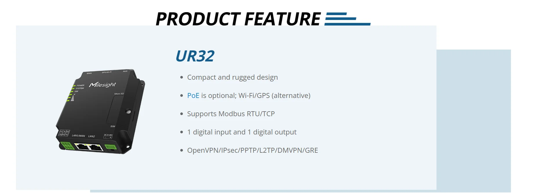 4g Industrial Lte Wifi Router With Two Sim Card Slot Ur32 - Buy 4g ...