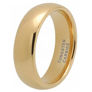 Coolstyle Jewelry Wholesale Dropshipping 7mm Gold Fashion Engagement Wedding Band Tungsten Carbide Ring for Men Women