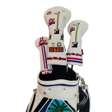 Factory Price Funny Game PU Leather Custom Made Putter headcover #1#3 #5 Golf Driver Headcover
