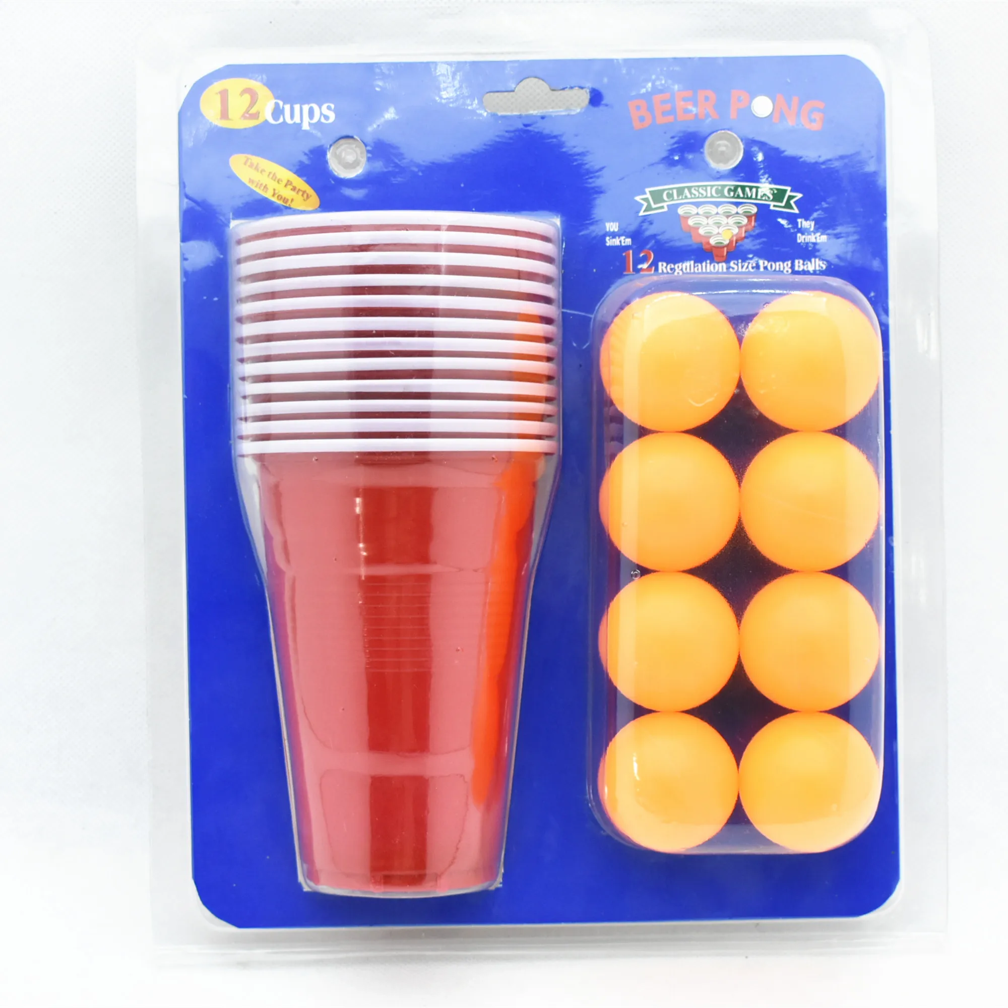 Hex Beer Pong Game Cups Ping Pack Party Set 