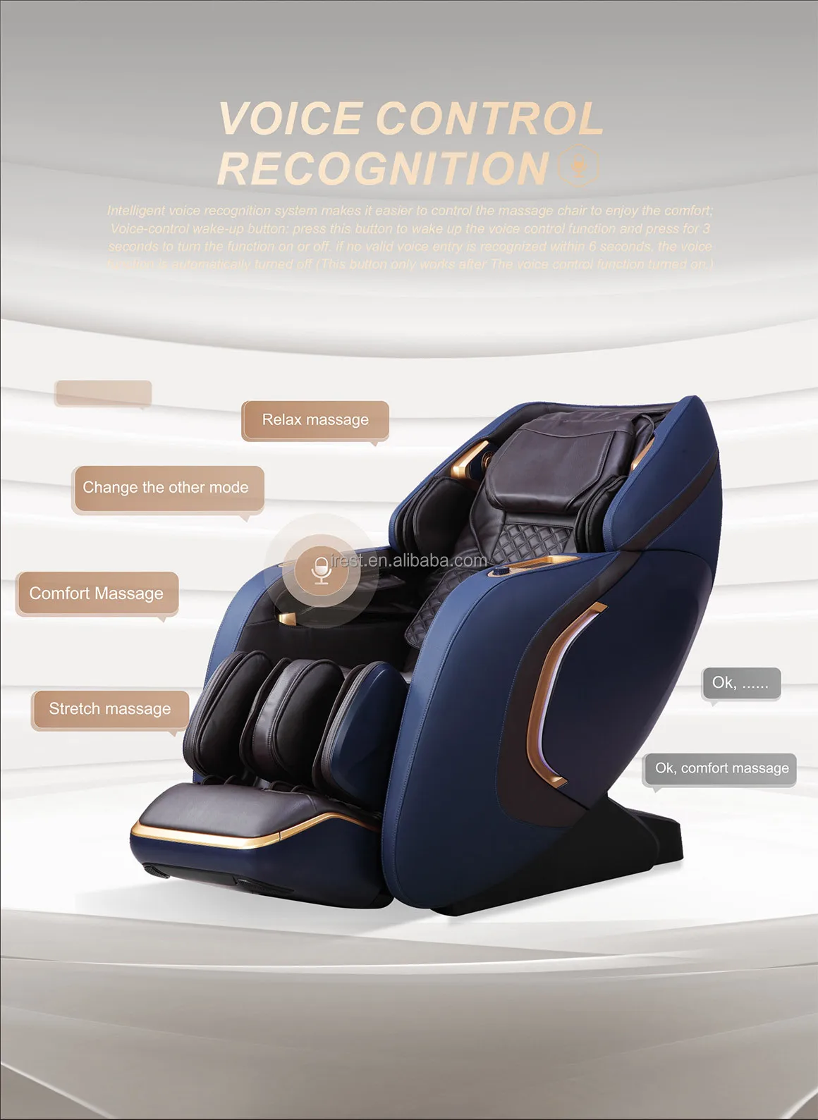 Multifunction Luxury Electric Adjustable Airbags 4d Zero Gravity Full