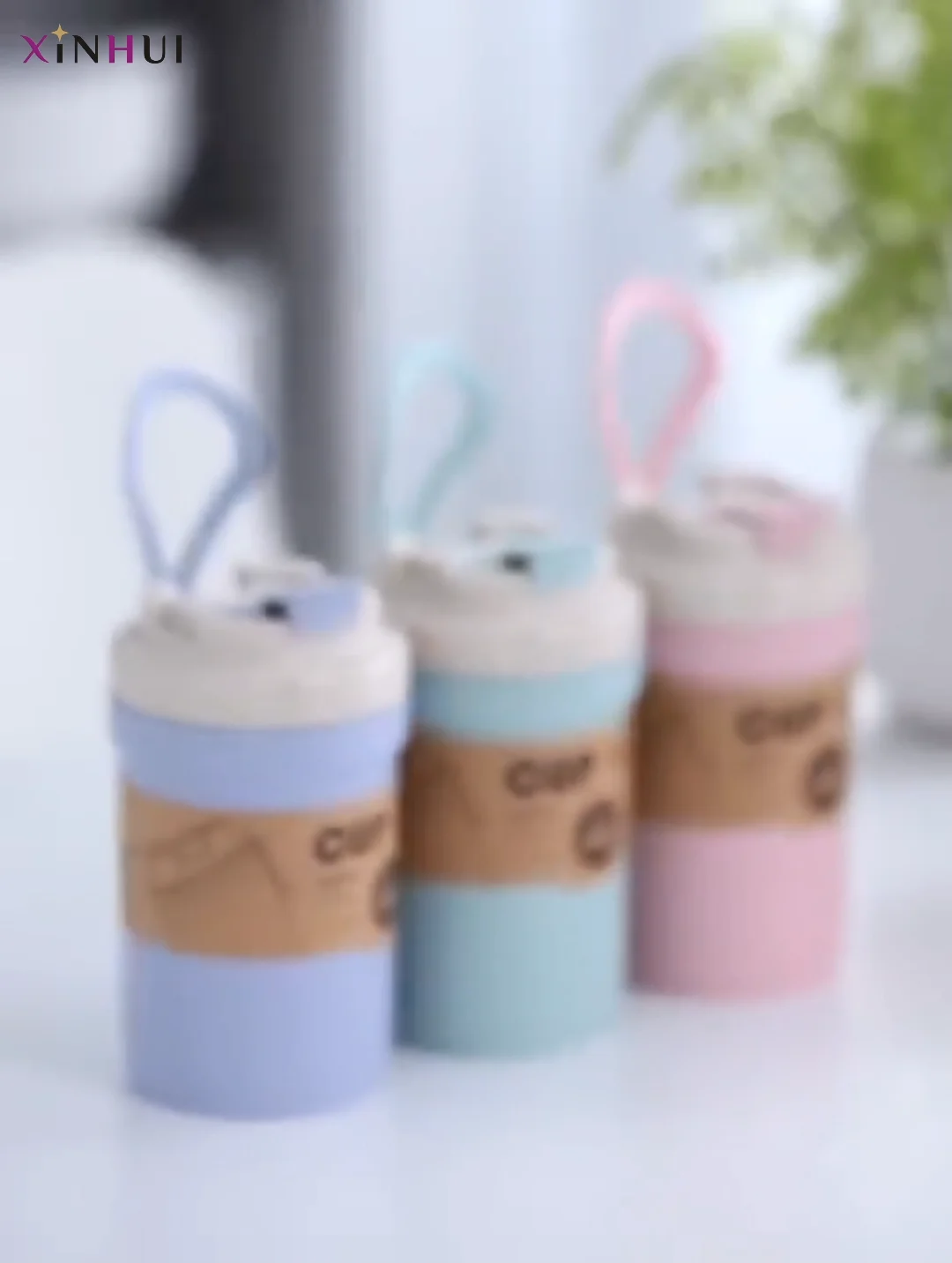 Microwave Safe Biodegradable Wheat Straw Thermos Double Wall Soup Baby Kids Coffee Cups Lunch