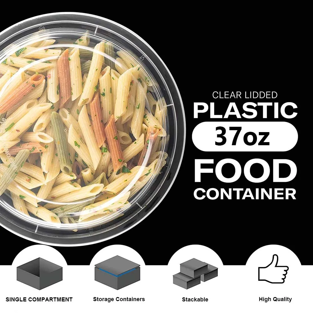
 37 унций, безопасные многоразовые одноразовые пластиковые пищевые контейнеры для приготовления пищи без бисфенола А/коробка для ланча с крышкой  