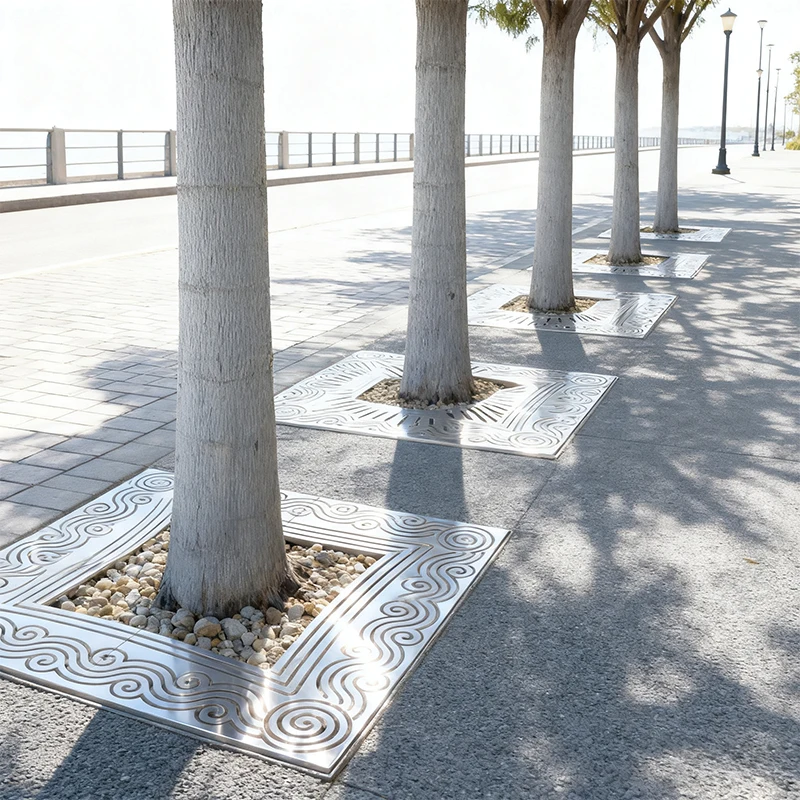 Outdoor rainwater grates