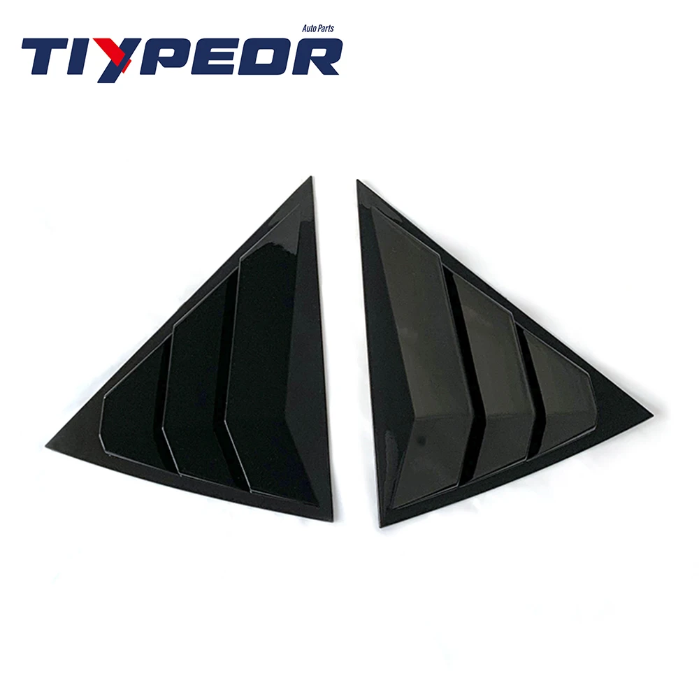 product tiypeor pair rear left and right side vent window quarter louver cover trim for hyundai venue 2019   car exterior accessories-3