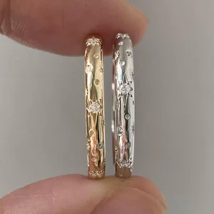 Wholesale Stainless Steel Moissanite  Man Women Jewelry for Engagement Party Anniversary Minimalist Moissanite Ring Star