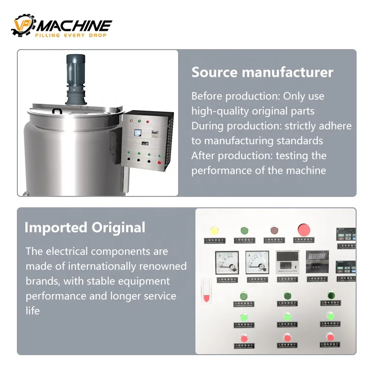 VP Liquid Soap Making Machine Mixer Homogenizer Mixing Machine Shampoo Making Machine Chemical Stainless Steel Mixing tank