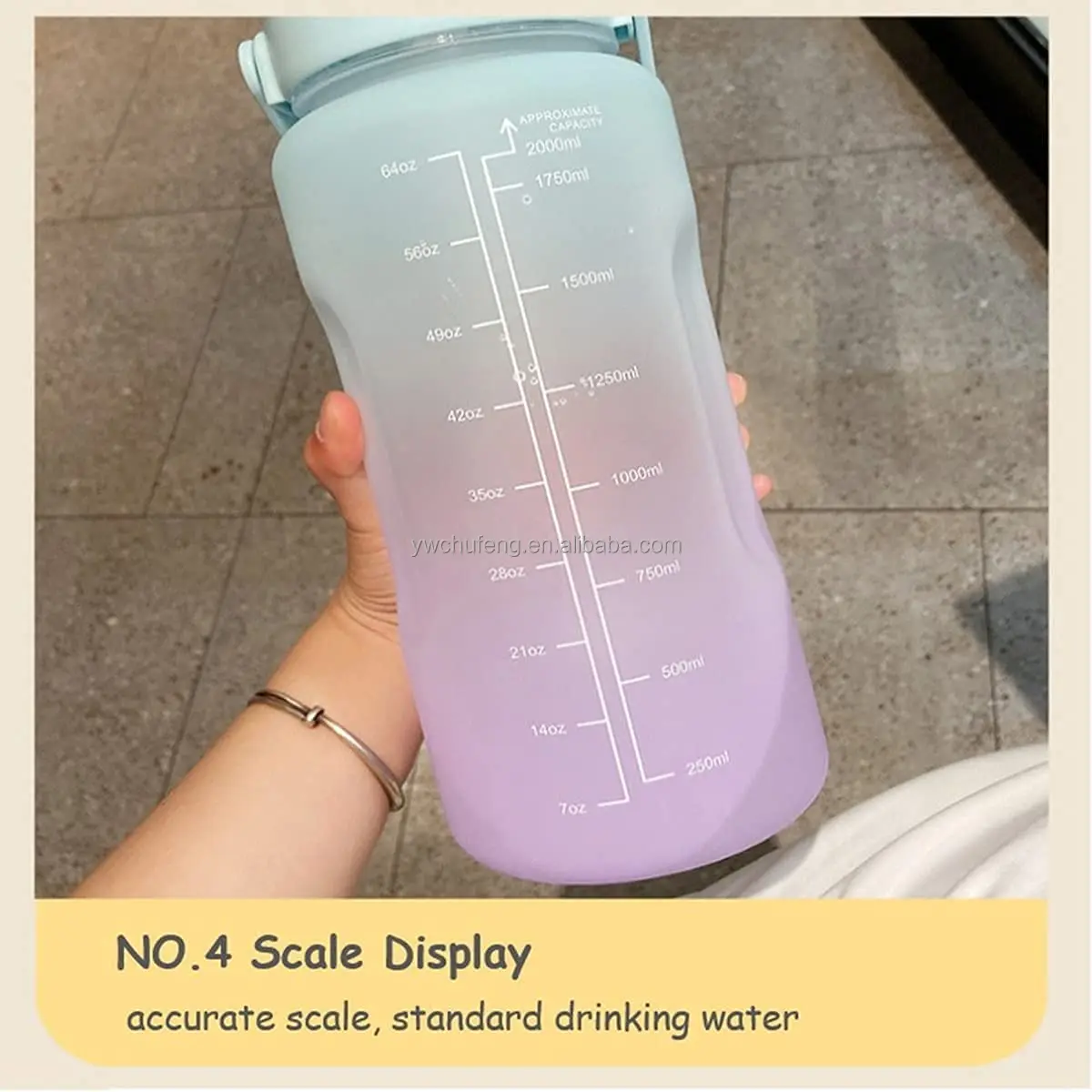 2023 High Qualitytritan Wholesale Drinking Water Plastic Water Bottle 2l Big Volume With Straw