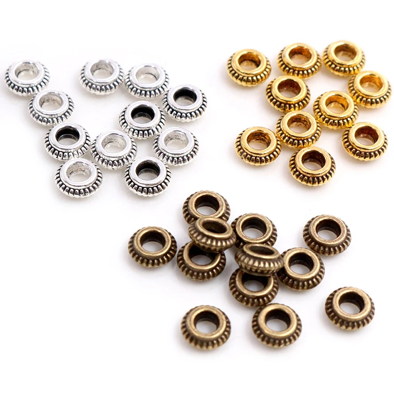 Silver Plated 50pcs 5mm Crimp Bead Cover Findings 