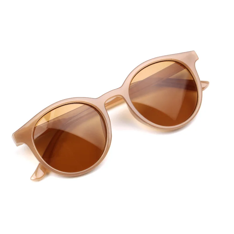 One Piece Age Kids Sunglasses 3-8 Years Old Transparent Frame UV Protection White Yellow Blue Chocolate Colors Made PC Material