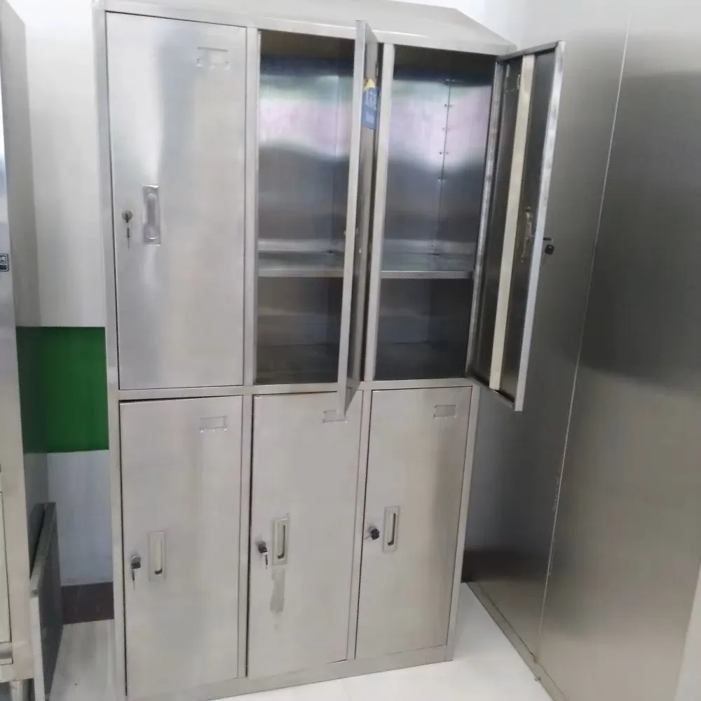 Factory locker room custom 304 stainless steel metal storage wardrobe