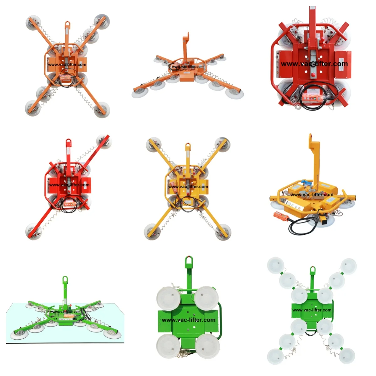 X Shape Full Electric Glass Vacuum Lifter Suction Cup for System Moving ...