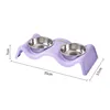 Wave double bowl , Purple