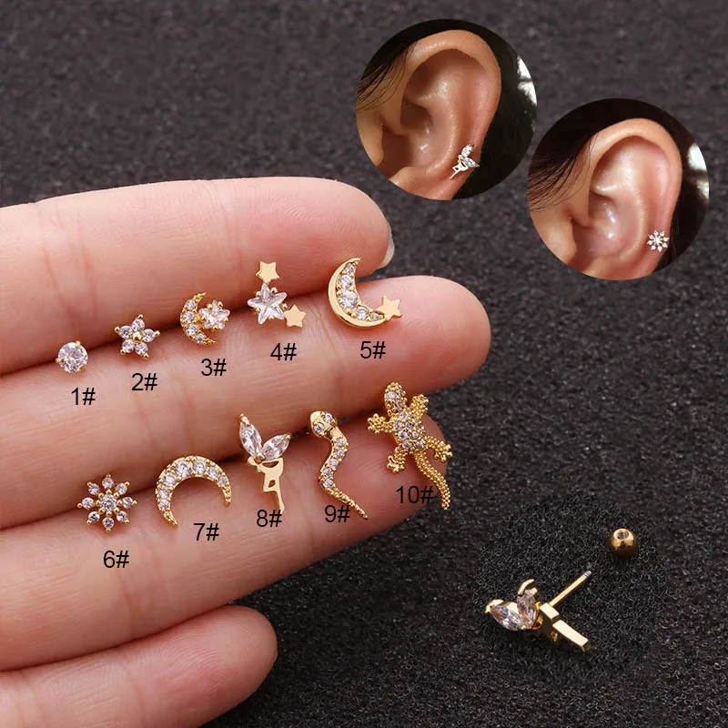 Pierced Owl - 16GA Stainless Steel Clicker Hoop Earring And Chain