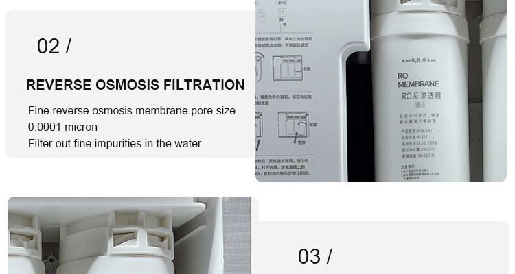 wholesale large-flux household ro water purifier under sink pre-filteration details