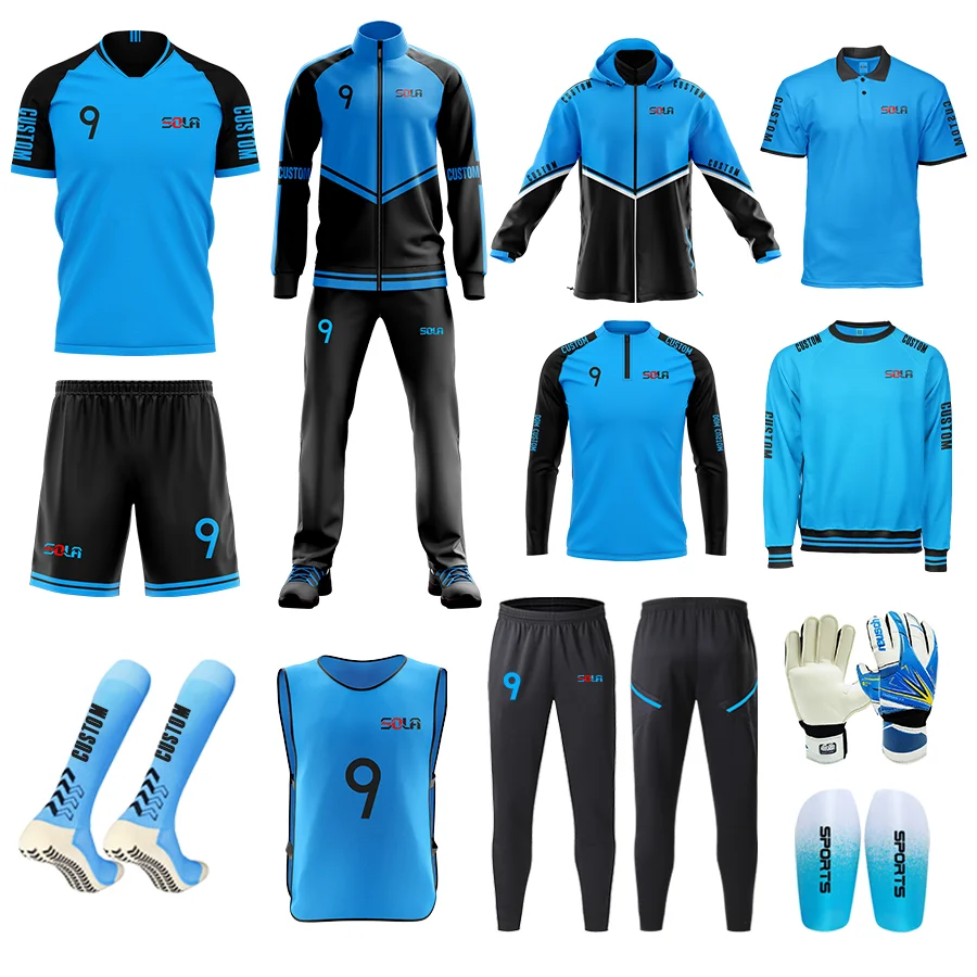 Futbol Completos Indumentaria Personalizada Futbol Futbol Azul Ropa De Futbol Soccer Conjunto Completo De Uniforme De Fútbol  Juvenil, Camiseta De Fútbol