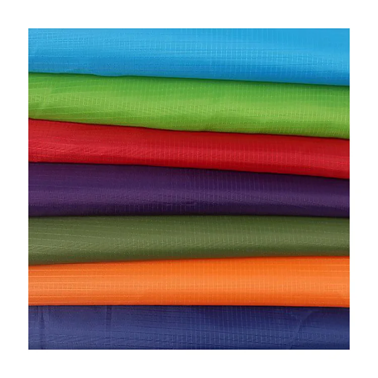 
380T Waterproof Nylon Ripstop Taffeta Fabric 36GSM Nylon Ripstop Waterproof Fabric 