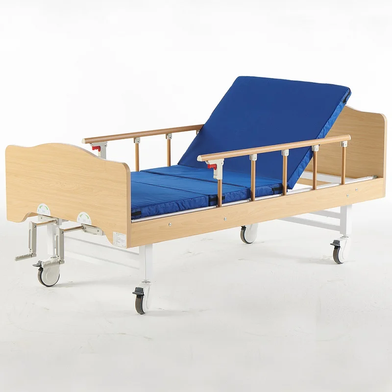 free mattress 2 cranks manual icu hospital care bed with 2 function-63