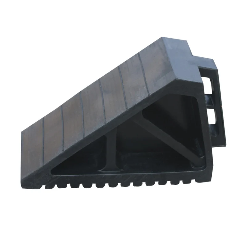 High resistance to severe impact Portable Rubber Wheel Chock manufacture