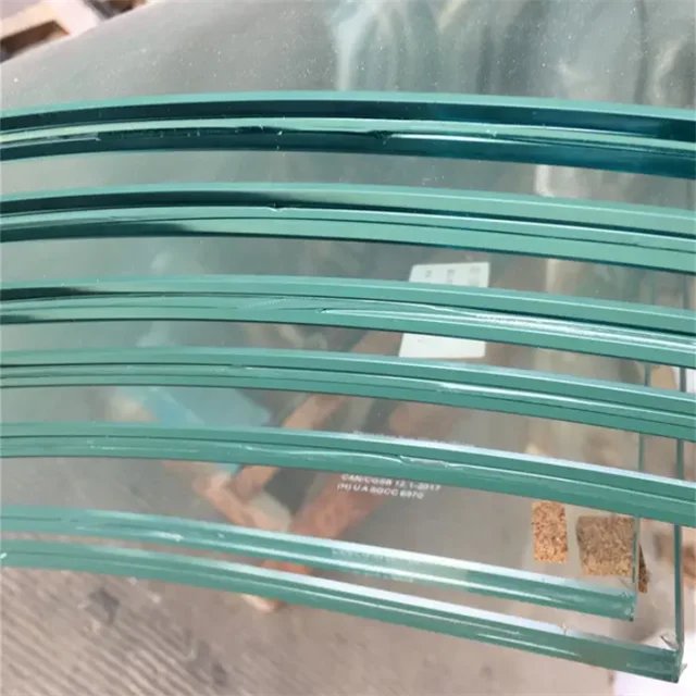 Customized 8+8mm10+10mm 12+12mm Curved Tempered Laminated Glass UV Resistant Impact Soundproof Building Safety Glass