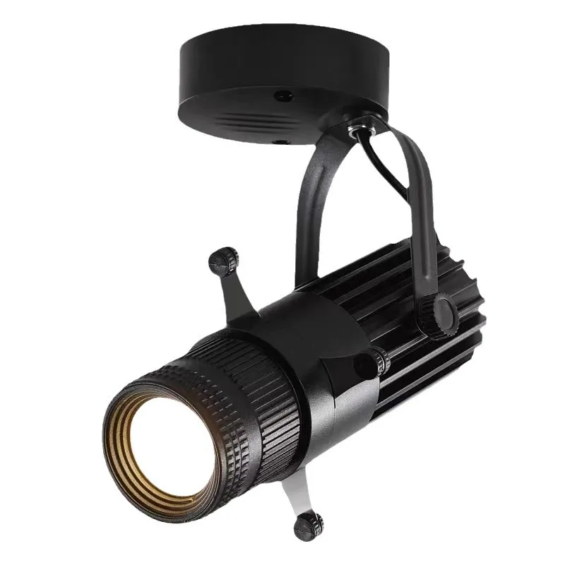 Adjustable Aperture LED Track Spotlight Commercial Beam Cobb Surface Mounted IP65 Rating for Commercial Painting Shops