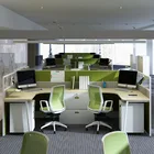Office Desk 4 Person Seats Shape C Modular Cubicles Office Desk Furniture Office Workstation