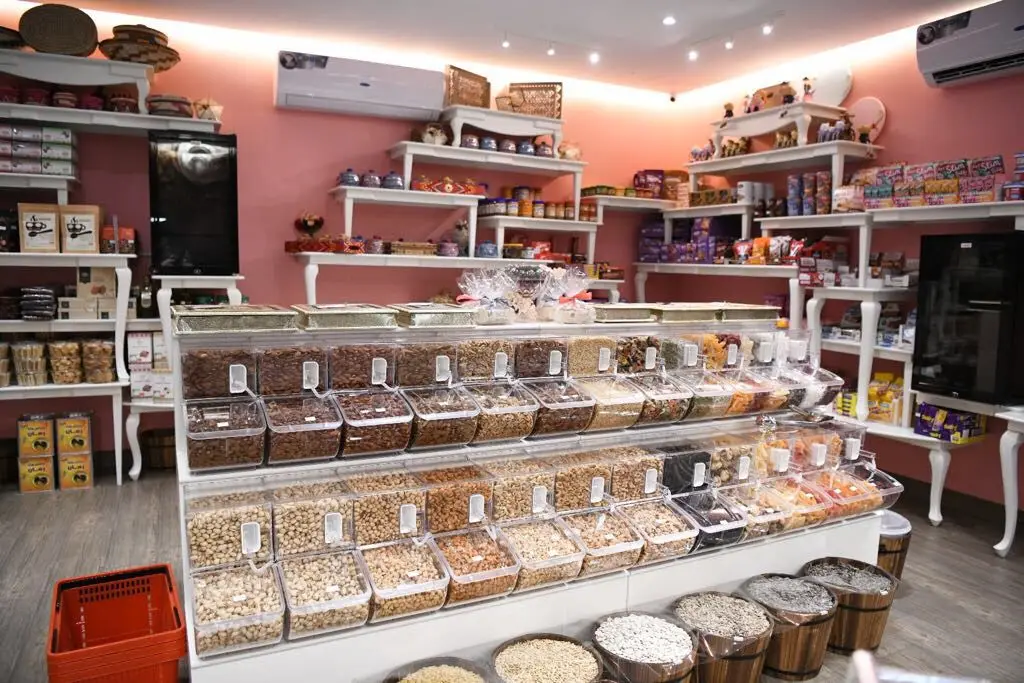 ECOBOX Grain Nuts Container with Scoop - Clear Bulk Food Bins for Shops