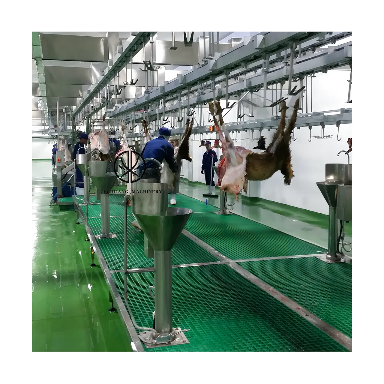 High Productivity Muslim Sheep Abattoir Equipment Design Single Column Platform For Goat Slaughtering Processing Machinery