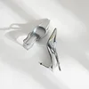 Silver stiletto heels 6cm