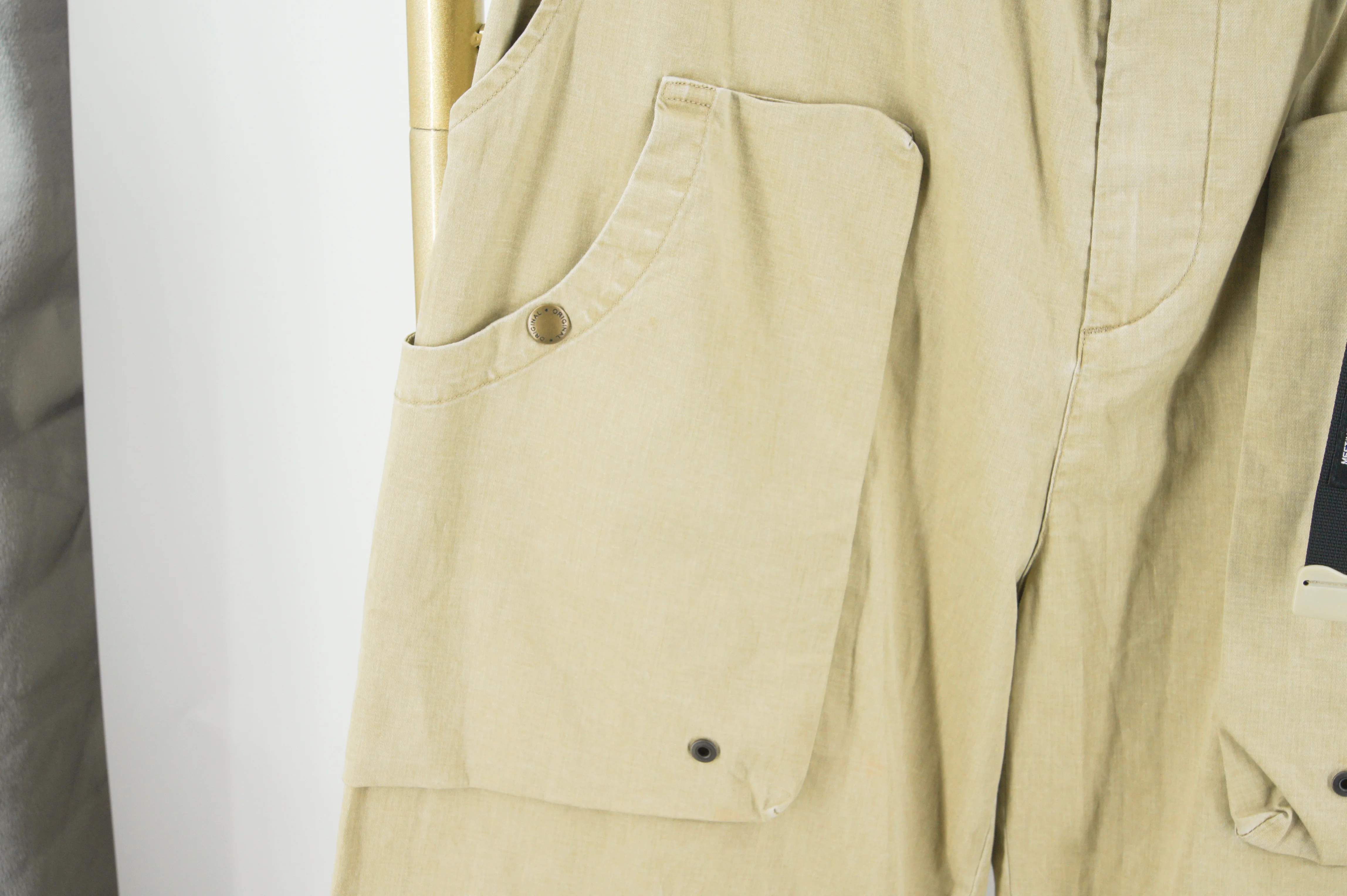 Solid-color Workwear Pants for Men, Trendy Brand Paratrooper Pants, Loose Straight-leg Wide-leg Casual Commuting Pants