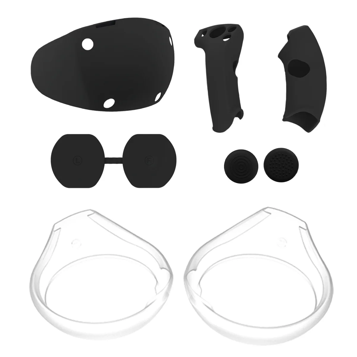 For PS VR2 helmet full protective cover handle set skin friendly soft silicone dust and sweat proof case set factory