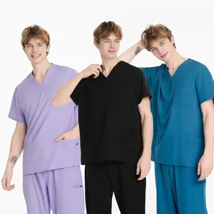 Wholesale Custom Medical Uniform Men's Scrubs Set Hospital Doctor Nurse Scrubs Uniforms Set