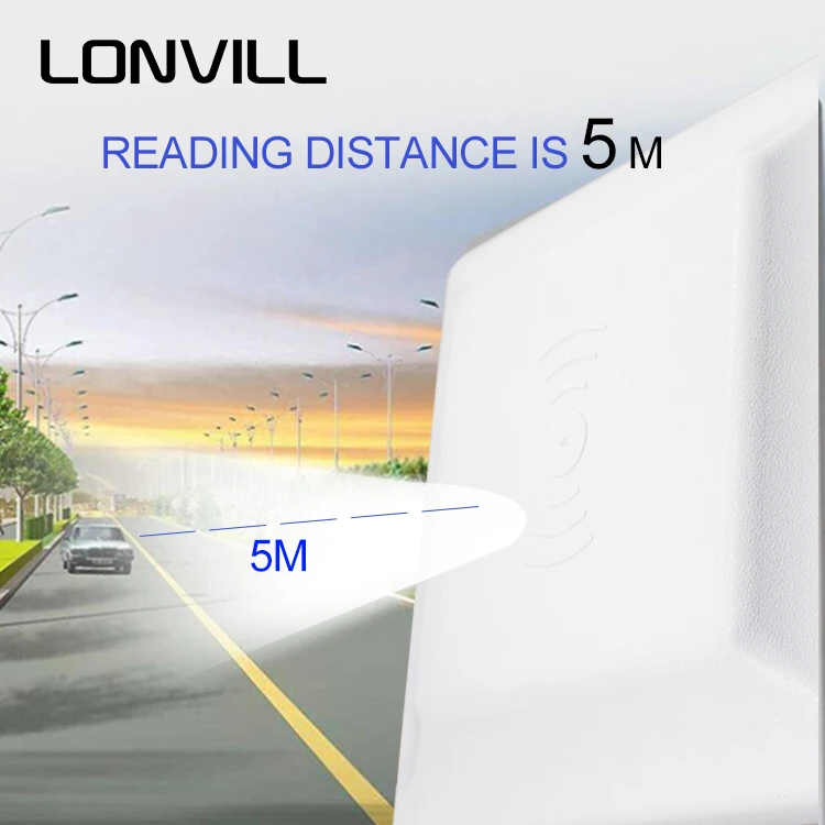LONVILL Long Distance Range 7dBi Circular Antenna Weigand UHF Reader RFID Card Warehouse Weigand USB UHF Reader