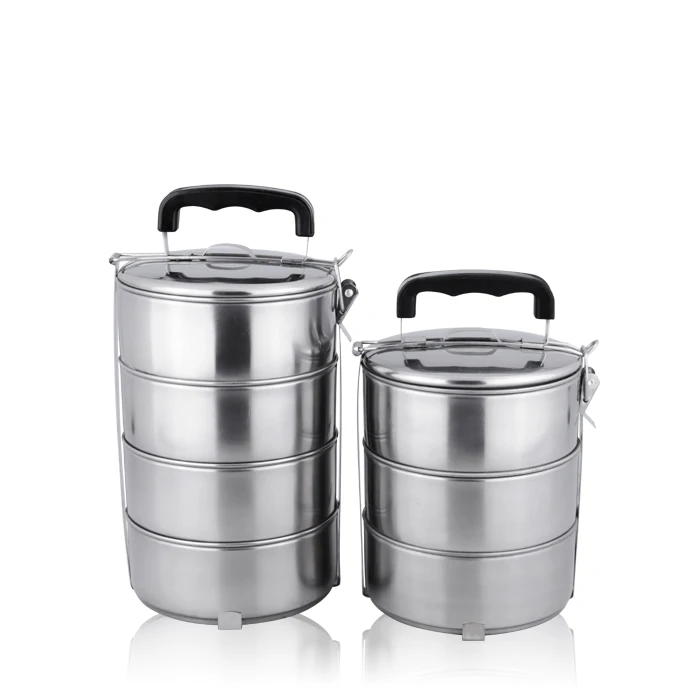Stainless Steel Tiffin Lunch Box 4 Tier, 26 Oz. Bowl — Nishi
