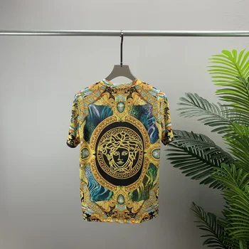Summer new short sleeved T-shirts for both men and women, European and American trendy 3D digital printing, high-quality