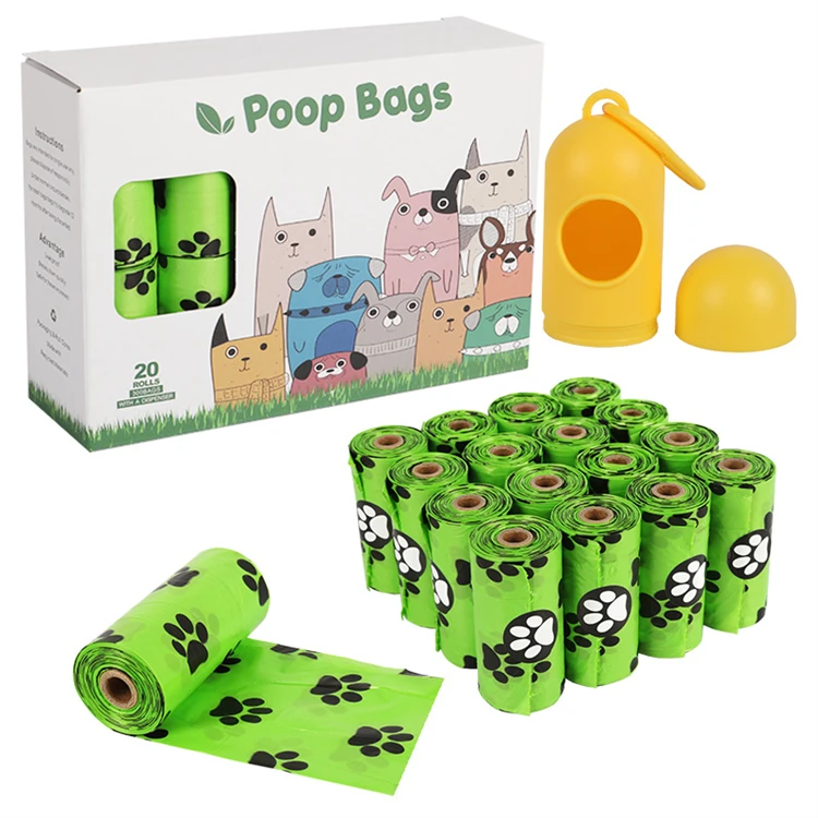 Eco Friendly Printed Biodegradable Dog Poop Bag Outdoor Portable Pet ...