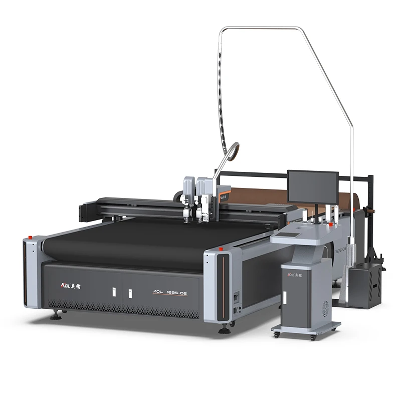 Fully Automatic 1625 Cnc Digital Eva Sponge Foam Oscillating Knife Straight Cut Die Making Pvc slippers Rubber Cutting Machine