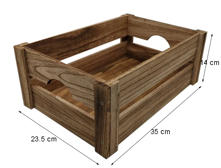Складная деревянная Штабелируемая коробка для овощей и фруктов размера и стиля под заказ деревянный ящик