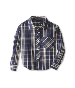 Custom Label Polo Apparel Long Sleeve Cotton Plaid shirt