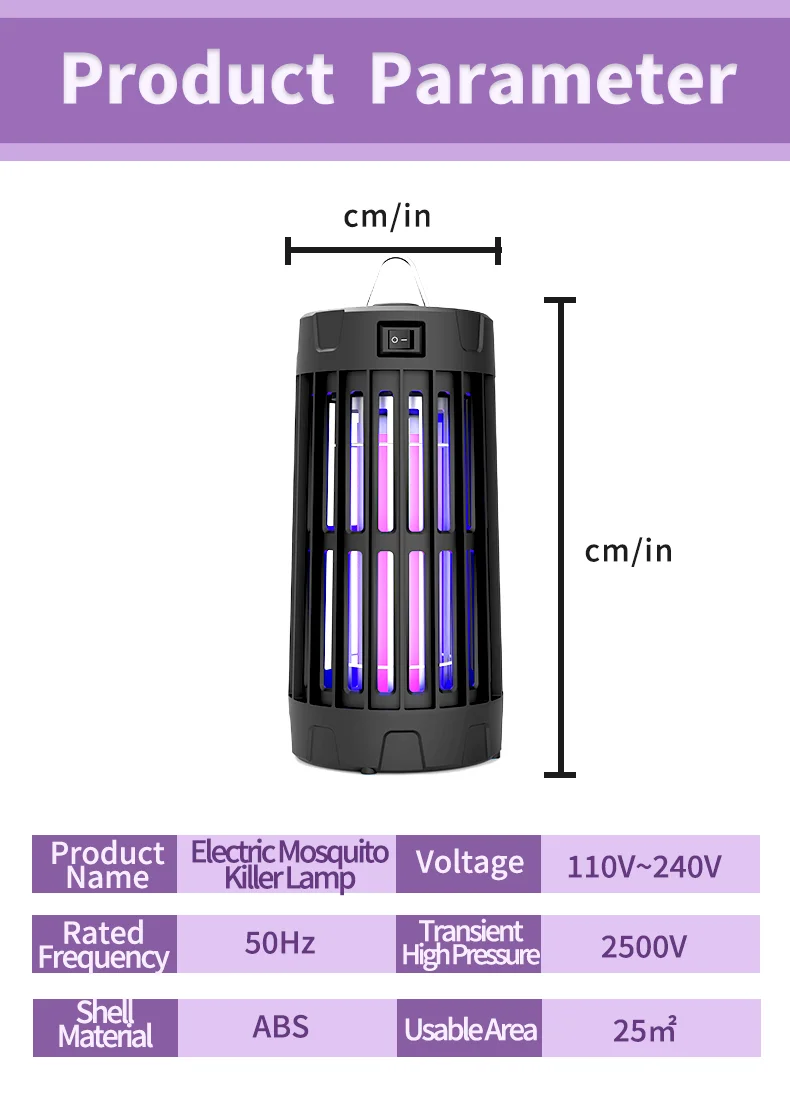 Saijzek New Arrival High Effective High Voltage 2500V uv led electrical shock bug zappers mosquito killer lamp electric factory