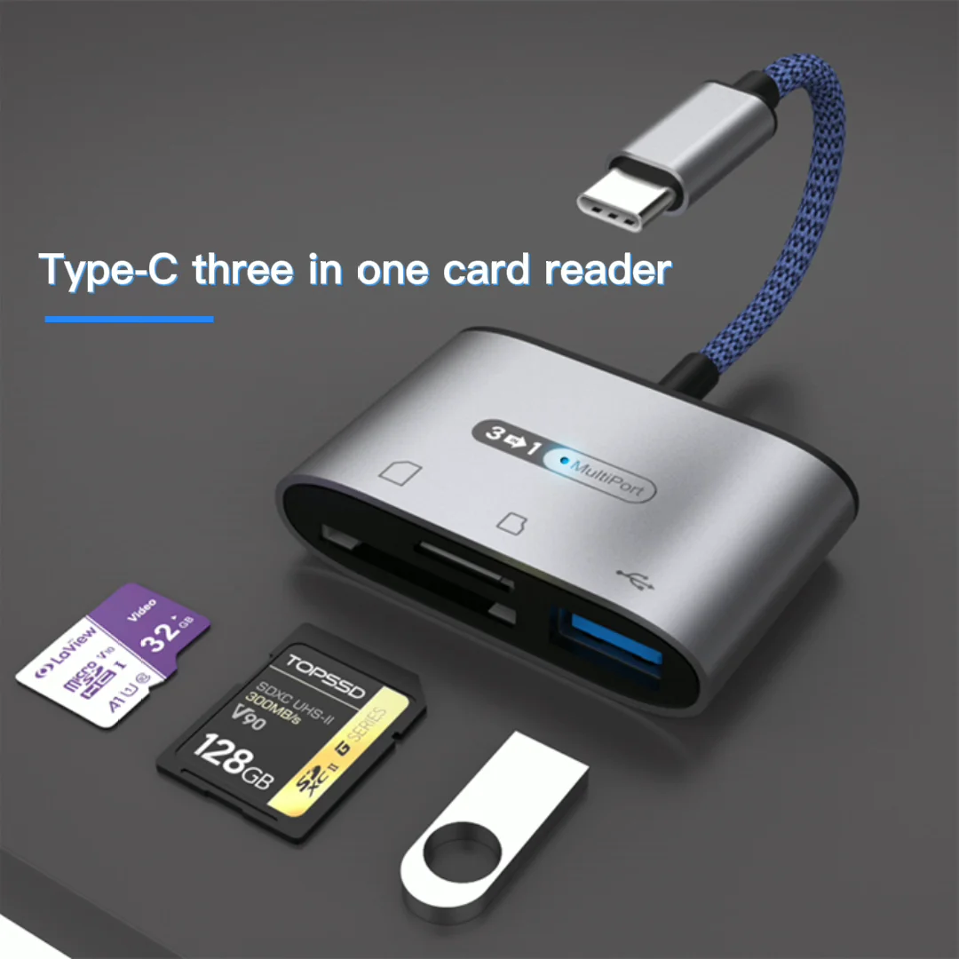 Universal Type-c Card Reader Usb3.0 Sd Card Tf Card 3 In 1 ...