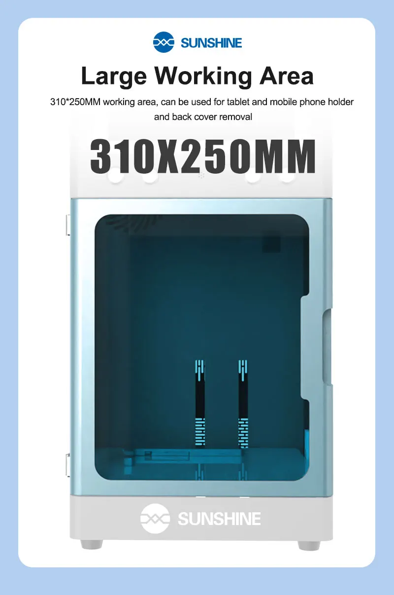 SUNSHINE SS-890B Pro Max Intelligent AI Voice Control UV Laser Machine, Autofocus Cold Light Laser for Phone Back Cover Removal