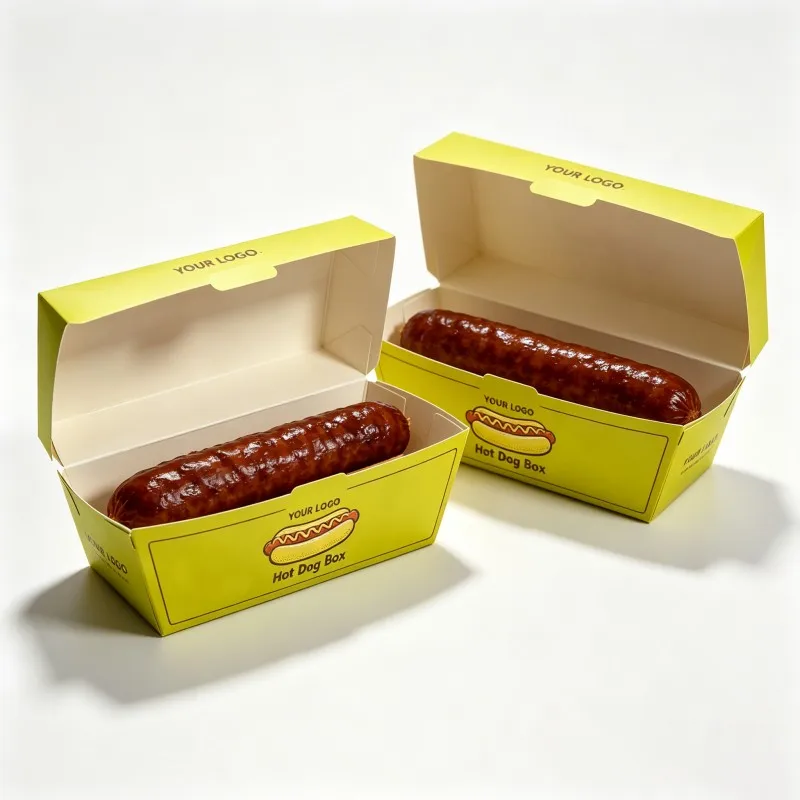 Wholesale  Hot Dog Packaging Box Customized  Korean Corn  Food-grade Packaging Hot Dog Paper Box