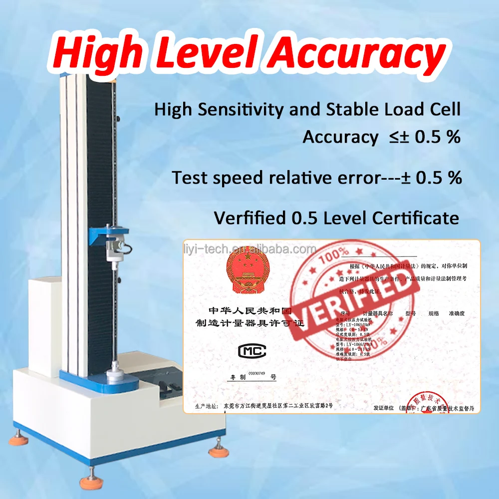 Universal Testing Machine with 500KG Max Load Capacity 220V/50HZ Power and IP56 Protection Class for Material Testing