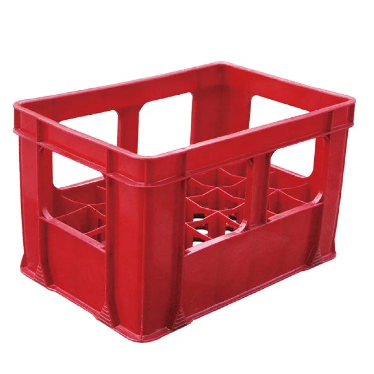 Heavy Duty Beer and Wine Glass Crate Stackable HDPE Plastic Mesh Style on Sale Drink Crate