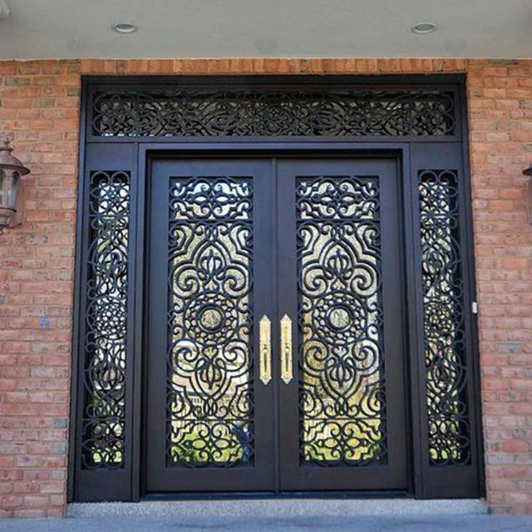 Modern White Prehung Exterior Front Door Bulletproof Steel with Side Window for Villas