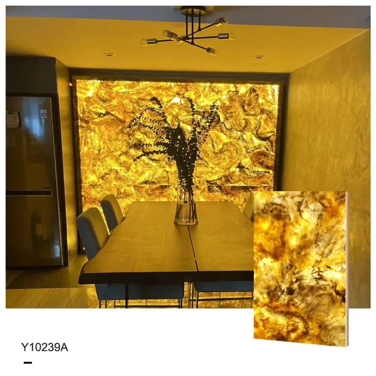 Lichtdurchlssige Knstliche Onyx-Marmorplatte, Luxurise Hinterleuchtete  Steinplatte fr Arbeitsplatten