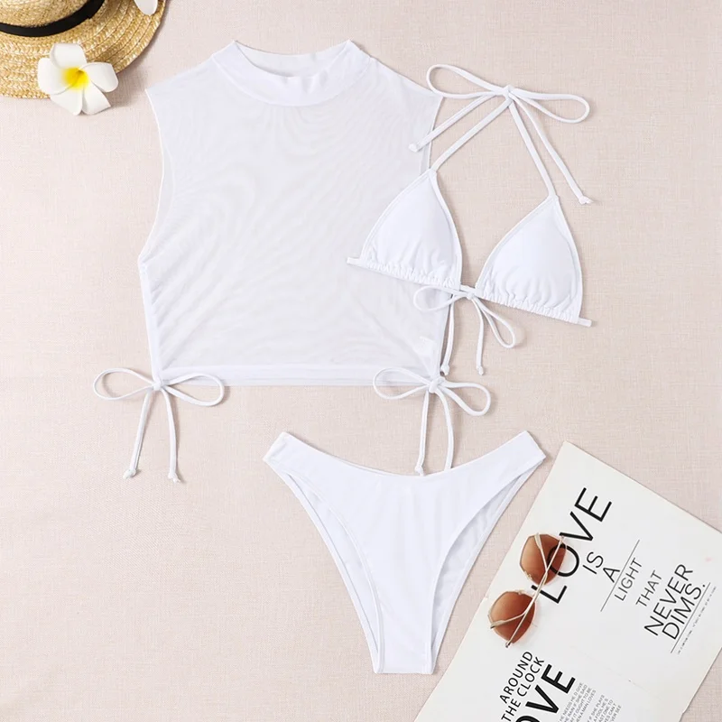 3 Piece Set Bikini Micro Swimsuit Women Sexy Brazilian Biquini Swimwear ...