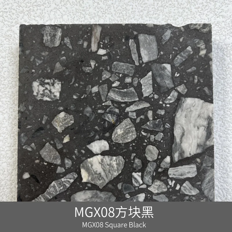 Modern Terrazzo Designs Artificial Stone Dark Color Terrazzo Stairs Slab Tile Stone for Decoration